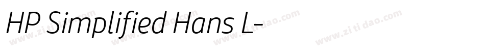HP Simplified Hans L字体转换